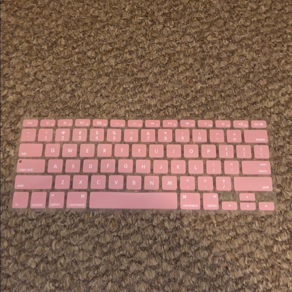 Pink MacBook keyboard cover